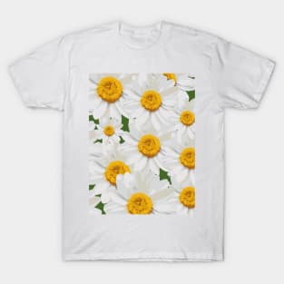 Daisy on the Grass - seamless floral pattern design T-Shirt